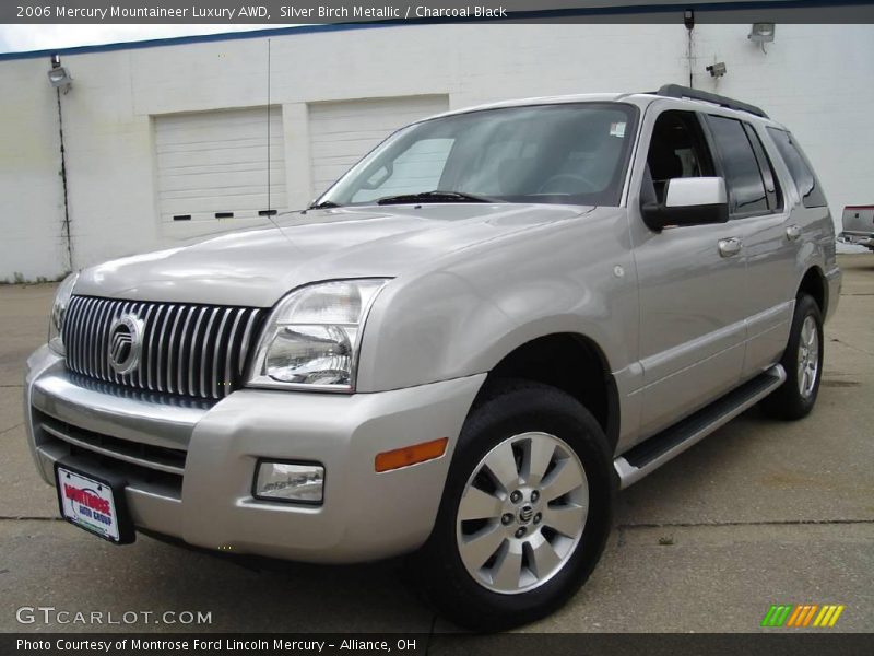 Silver Birch Metallic / Charcoal Black 2006 Mercury Mountaineer Luxury AWD