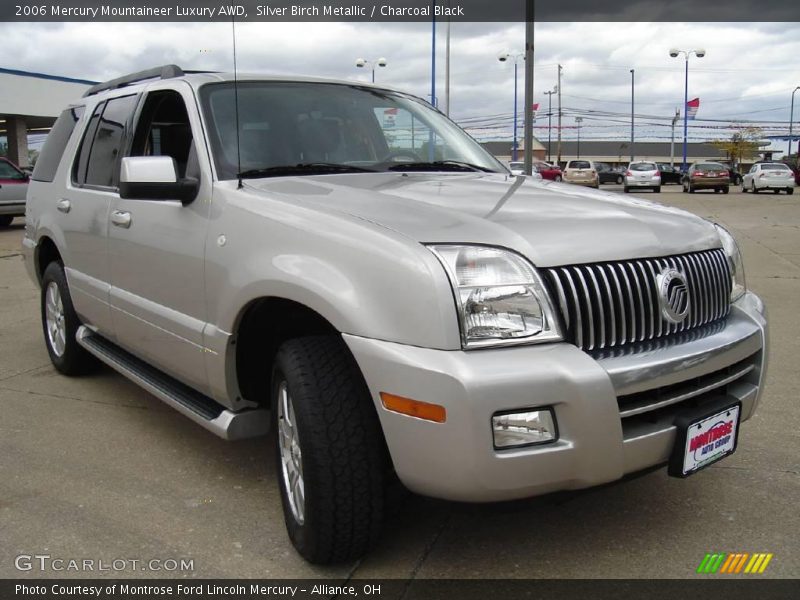 Silver Birch Metallic / Charcoal Black 2006 Mercury Mountaineer Luxury AWD
