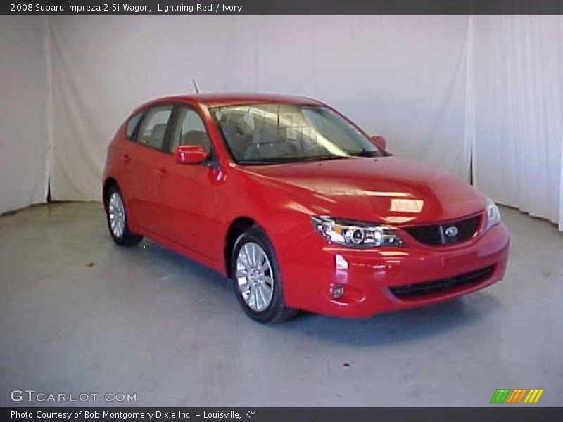 Lightning Red / Ivory 2008 Subaru Impreza 2.5i Wagon