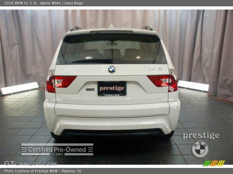 Alpine White / Sand Beige 2006 BMW X3 3.0i