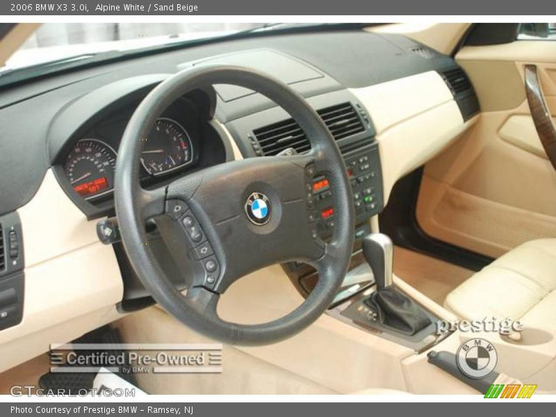 Alpine White / Sand Beige 2006 BMW X3 3.0i