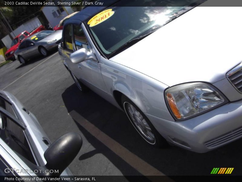 Sterling Silver / Dark Gray 2003 Cadillac DeVille Sedan