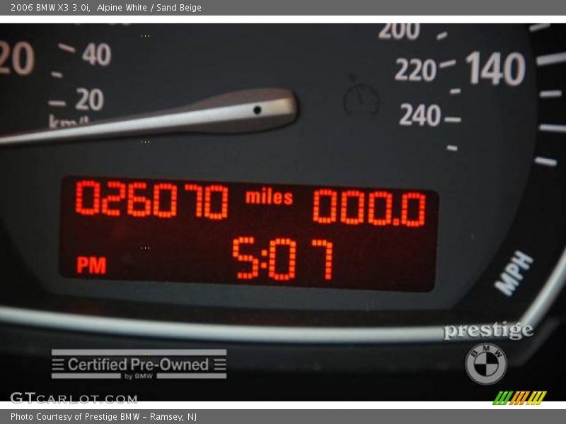 Alpine White / Sand Beige 2006 BMW X3 3.0i