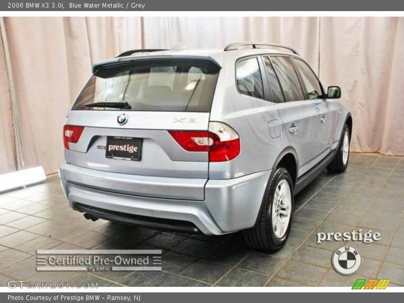Blue Water Metallic / Grey 2006 BMW X3 3.0i