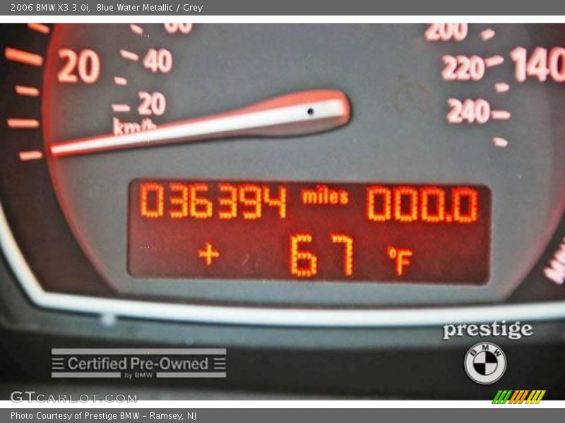 Blue Water Metallic / Grey 2006 BMW X3 3.0i