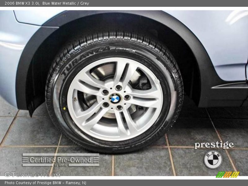 Blue Water Metallic / Grey 2006 BMW X3 3.0i