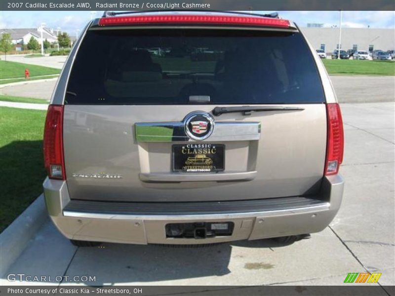 Radiant Bronze / Cocoa/Light Cashmere 2007 Cadillac Escalade AWD