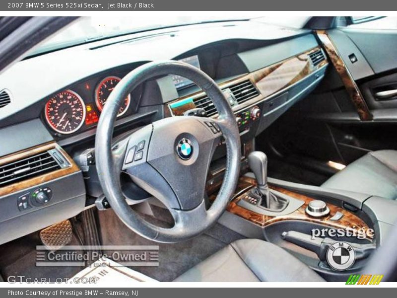 Jet Black / Black 2007 BMW 5 Series 525xi Sedan