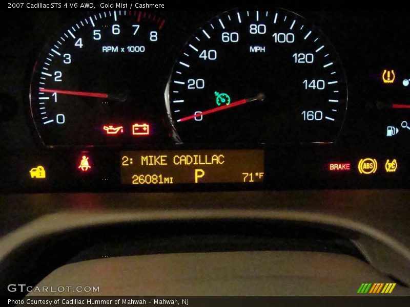 Gold Mist / Cashmere 2007 Cadillac STS 4 V6 AWD