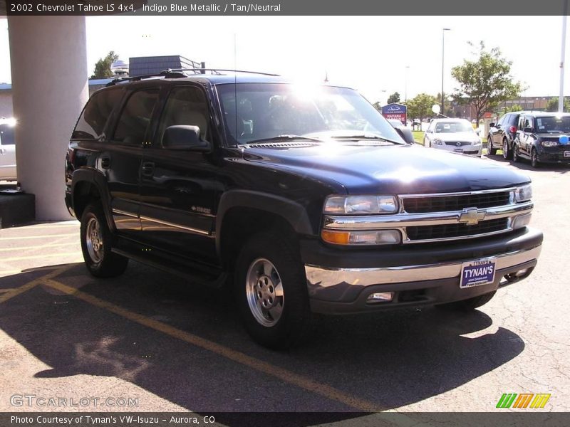 Indigo Blue Metallic / Tan/Neutral 2002 Chevrolet Tahoe LS 4x4