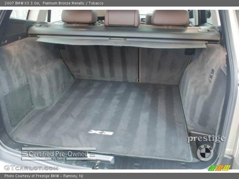 Platinum Bronze Metallic / Tobacco 2007 BMW X3 3.0si