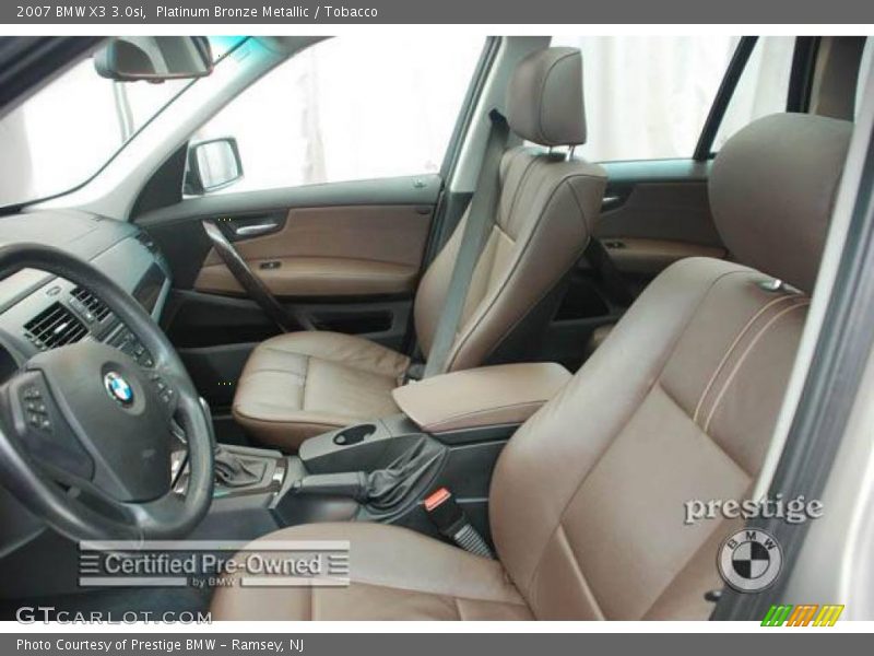 Platinum Bronze Metallic / Tobacco 2007 BMW X3 3.0si
