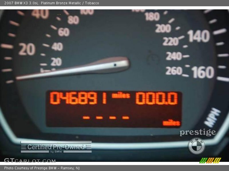 Platinum Bronze Metallic / Tobacco 2007 BMW X3 3.0si