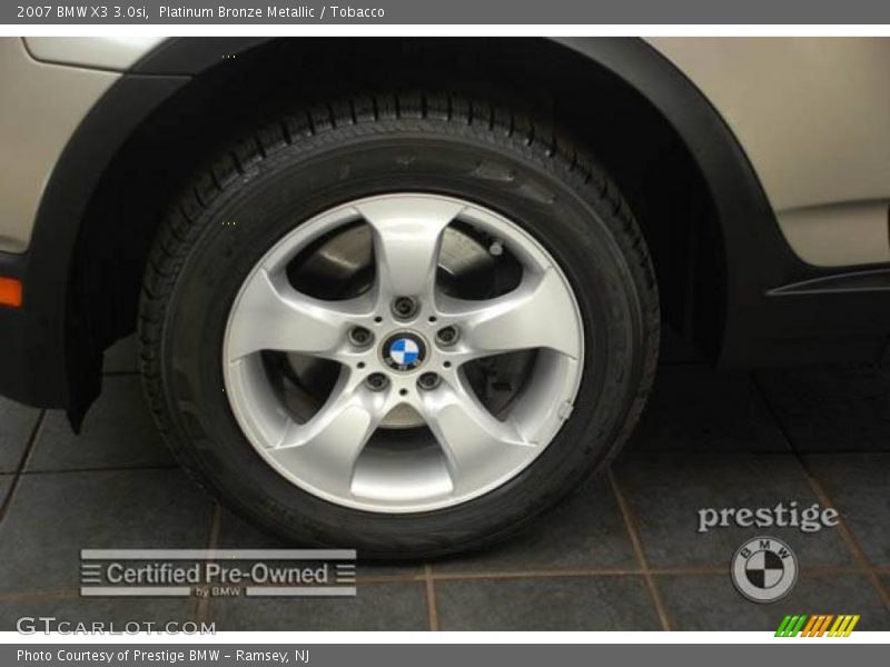 Platinum Bronze Metallic / Tobacco 2007 BMW X3 3.0si