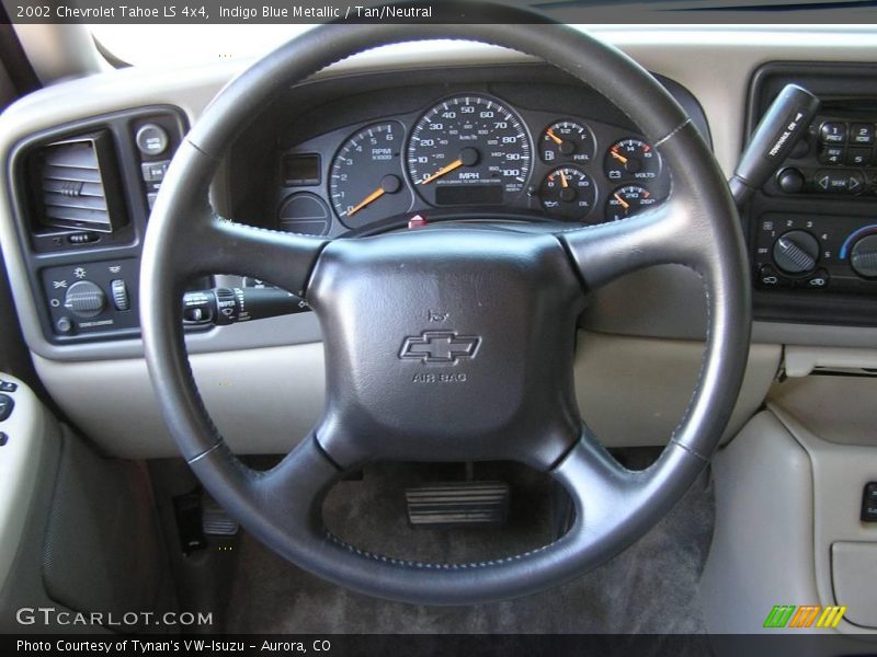 Indigo Blue Metallic / Tan/Neutral 2002 Chevrolet Tahoe LS 4x4