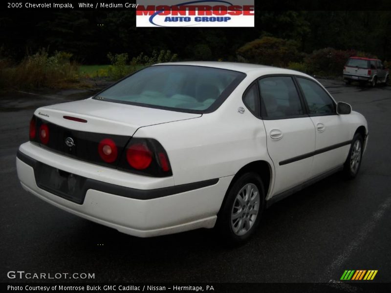 White / Medium Gray 2005 Chevrolet Impala