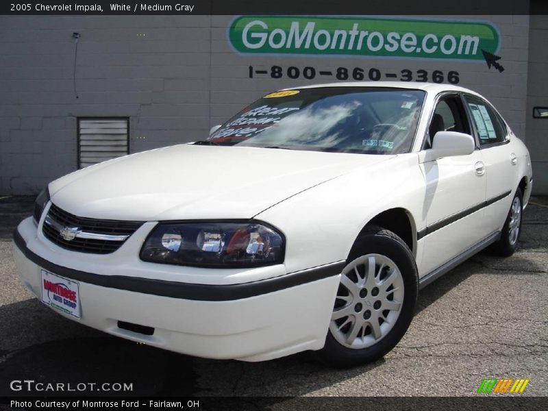 White / Medium Gray 2005 Chevrolet Impala