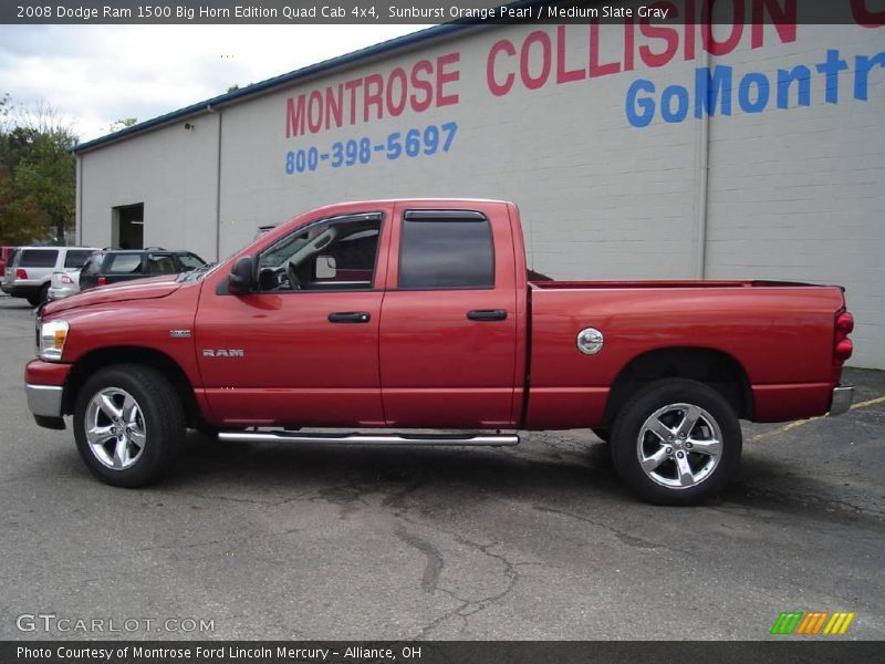 Sunburst Orange Pearl / Medium Slate Gray 2008 Dodge Ram 1500 Big Horn Edition Quad Cab 4x4