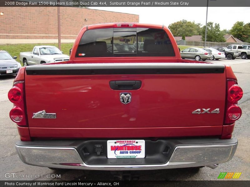 Sunburst Orange Pearl / Medium Slate Gray 2008 Dodge Ram 1500 Big Horn Edition Quad Cab 4x4