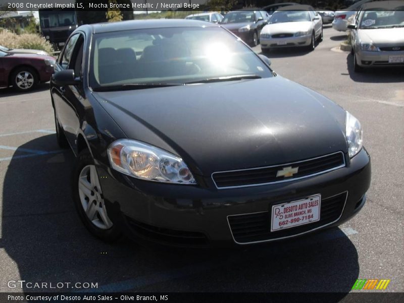 Mocha Bronze Metallic / Neutral Beige 2008 Chevrolet Impala LS