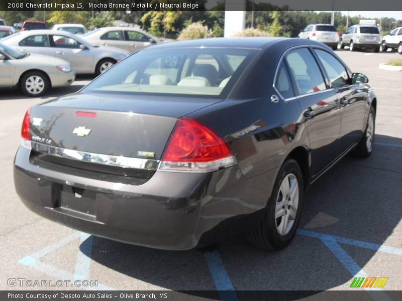Mocha Bronze Metallic / Neutral Beige 2008 Chevrolet Impala LS