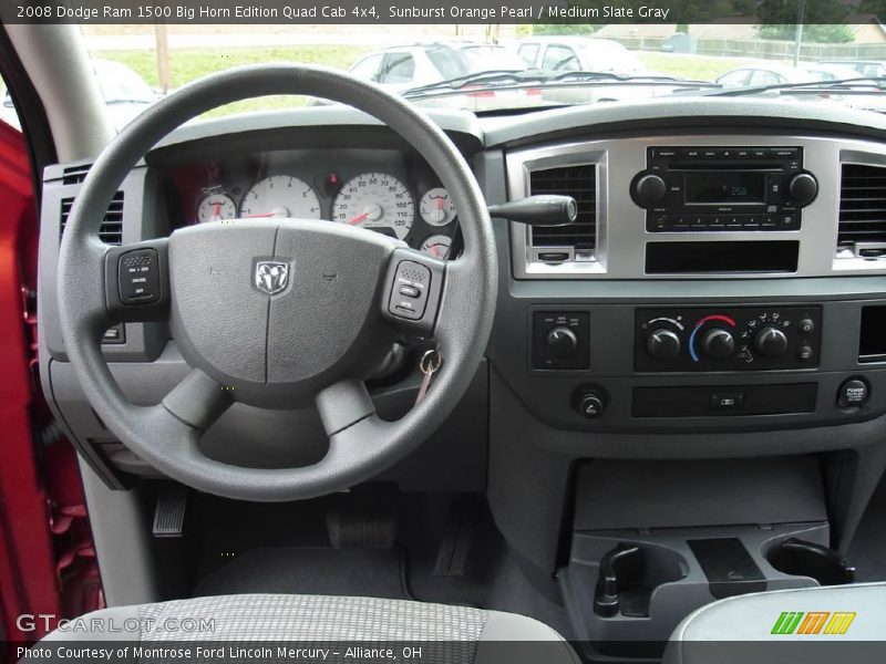 Sunburst Orange Pearl / Medium Slate Gray 2008 Dodge Ram 1500 Big Horn Edition Quad Cab 4x4