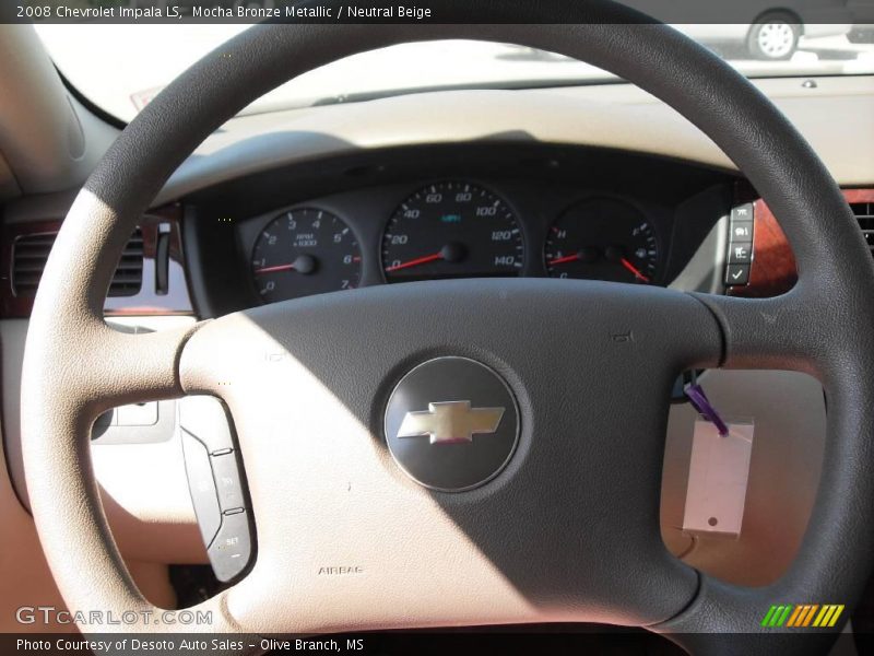 Mocha Bronze Metallic / Neutral Beige 2008 Chevrolet Impala LS