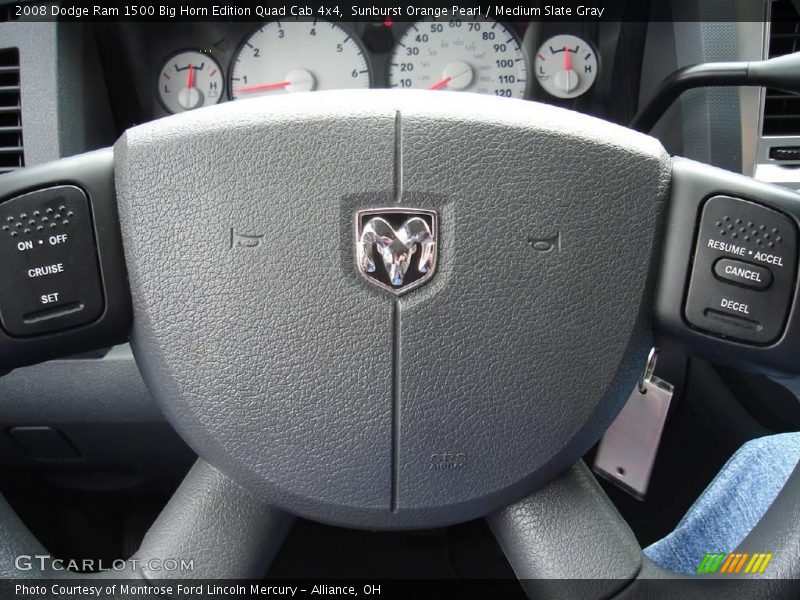 Sunburst Orange Pearl / Medium Slate Gray 2008 Dodge Ram 1500 Big Horn Edition Quad Cab 4x4