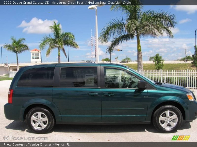 Melbourne Green Pearl / Medium Slate Gray/Light Shale 2009 Dodge Grand Caravan SE