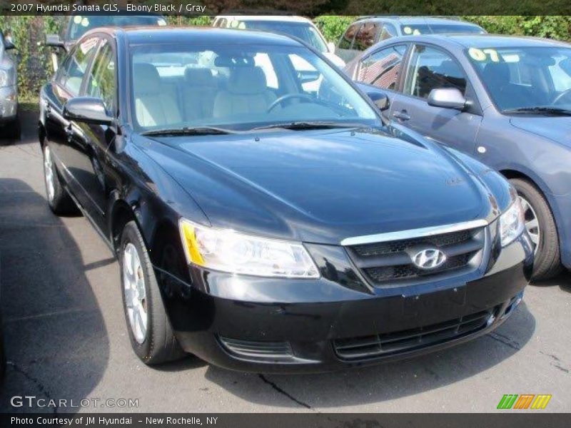 Ebony Black / Gray 2007 Hyundai Sonata GLS