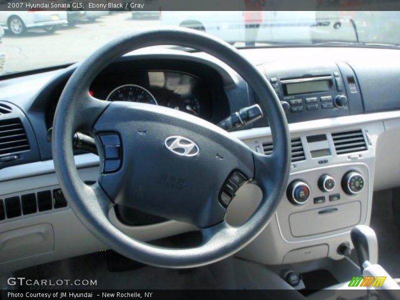 Ebony Black / Gray 2007 Hyundai Sonata GLS