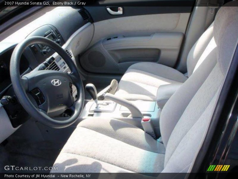 Ebony Black / Gray 2007 Hyundai Sonata GLS