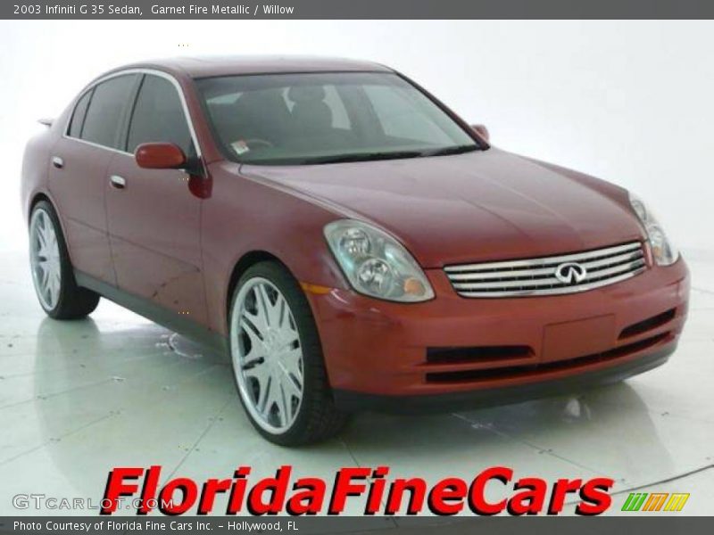 Garnet Fire Metallic / Willow 2003 Infiniti G 35 Sedan