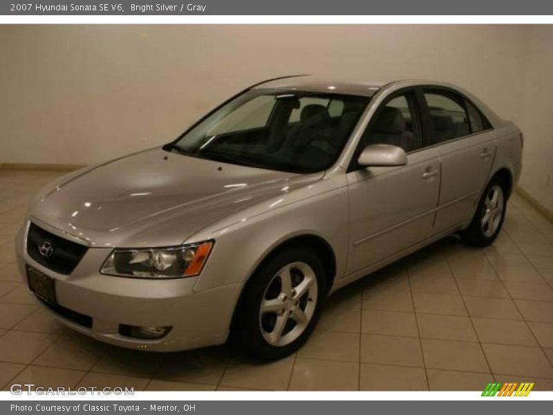 Bright Silver / Gray 2007 Hyundai Sonata SE V6