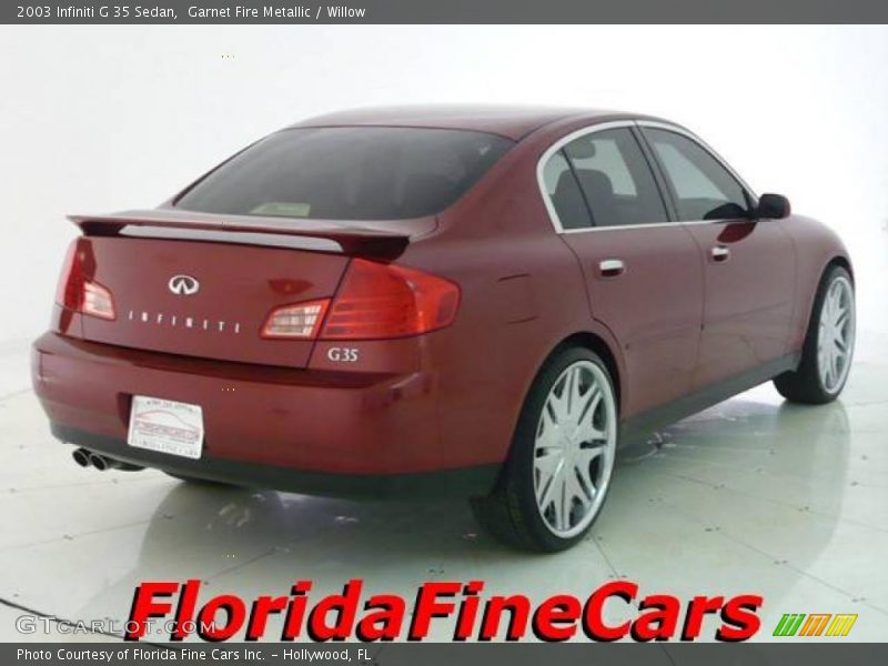 Garnet Fire Metallic / Willow 2003 Infiniti G 35 Sedan
