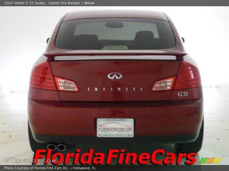Garnet Fire Metallic / Willow 2003 Infiniti G 35 Sedan