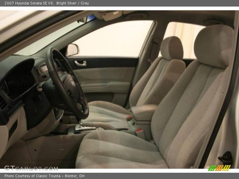 Bright Silver / Gray 2007 Hyundai Sonata SE V6