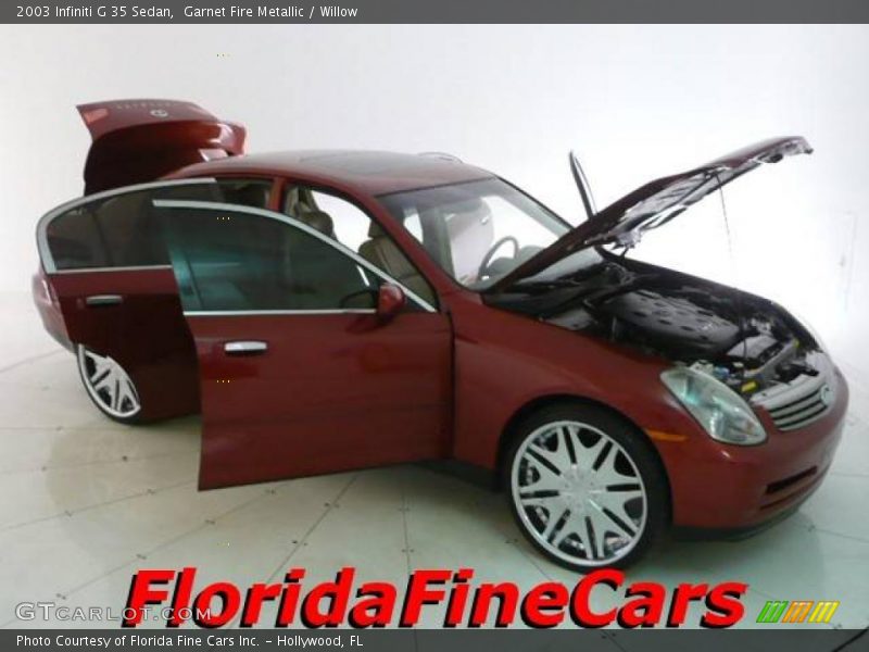 Garnet Fire Metallic / Willow 2003 Infiniti G 35 Sedan
