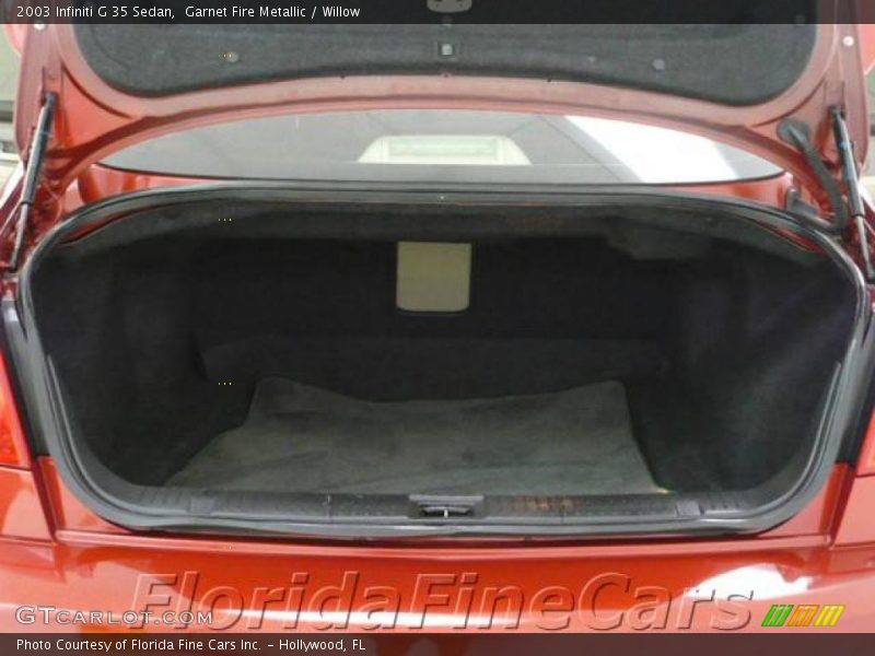 Garnet Fire Metallic / Willow 2003 Infiniti G 35 Sedan