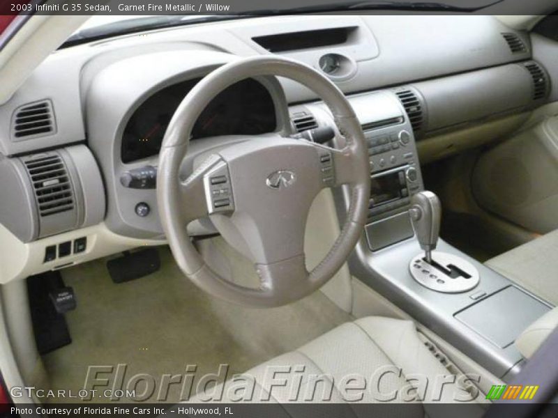 Garnet Fire Metallic / Willow 2003 Infiniti G 35 Sedan