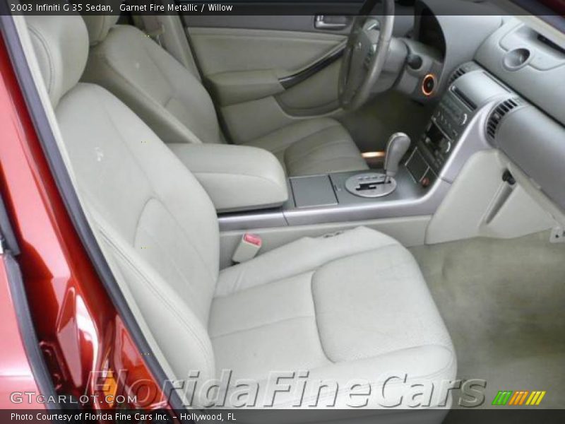 Garnet Fire Metallic / Willow 2003 Infiniti G 35 Sedan
