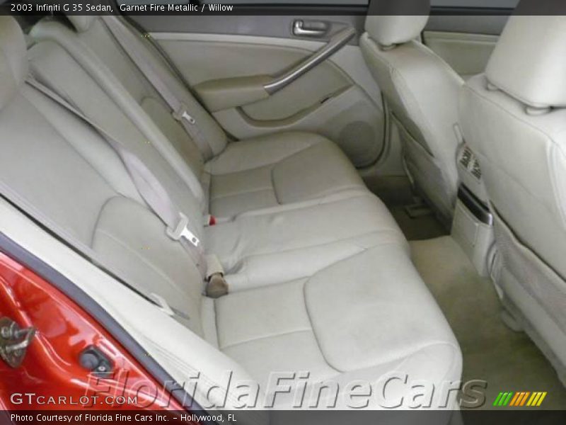 Garnet Fire Metallic / Willow 2003 Infiniti G 35 Sedan