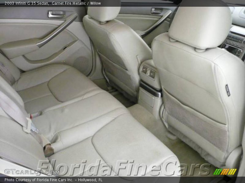 Garnet Fire Metallic / Willow 2003 Infiniti G 35 Sedan