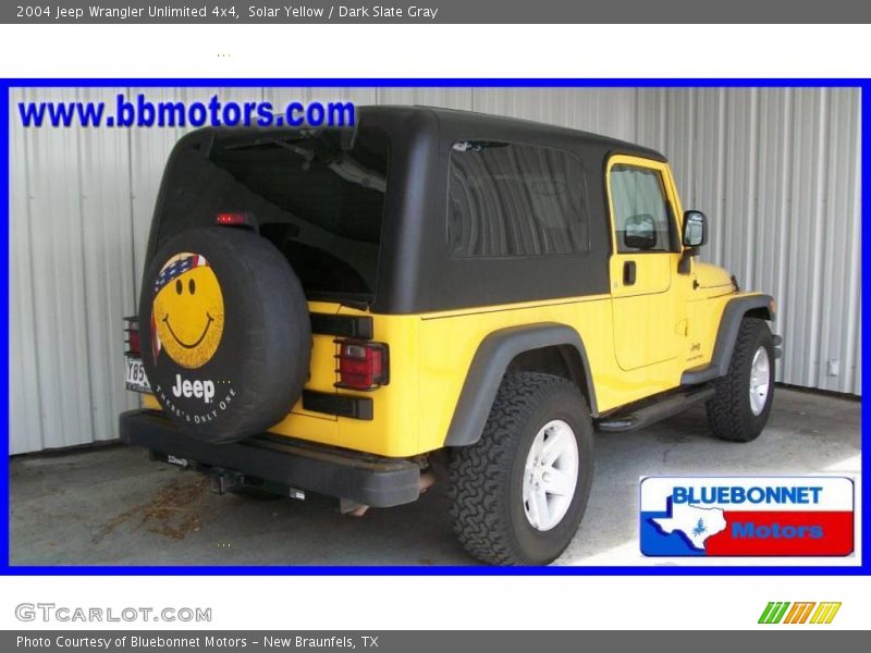 Solar Yellow / Dark Slate Gray 2004 Jeep Wrangler Unlimited 4x4