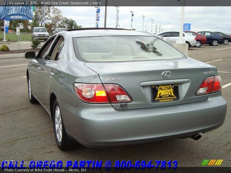 Mystic Sea Green Opalescent / Ivory 2003 Lexus ES 300