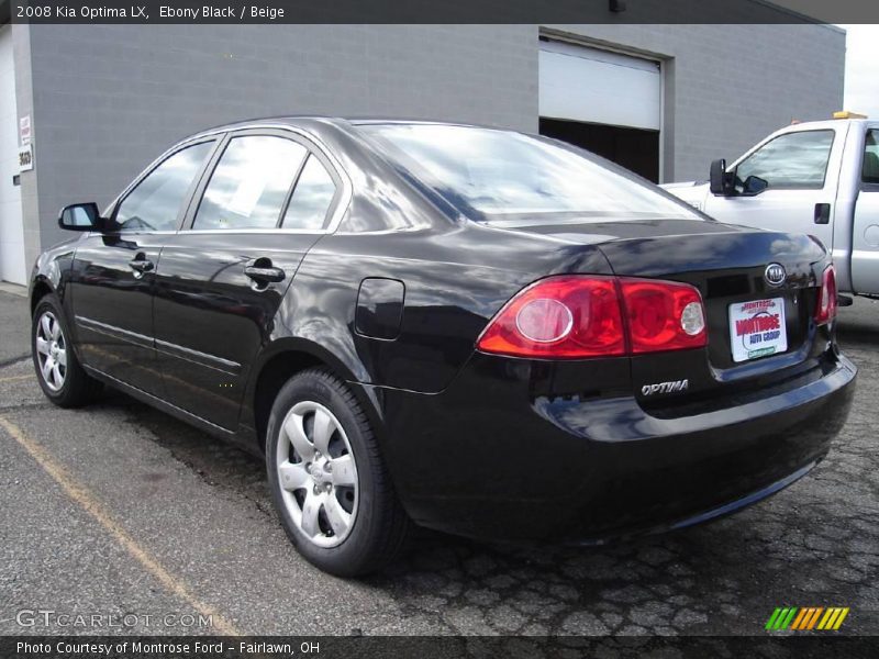 Ebony Black / Beige 2008 Kia Optima LX