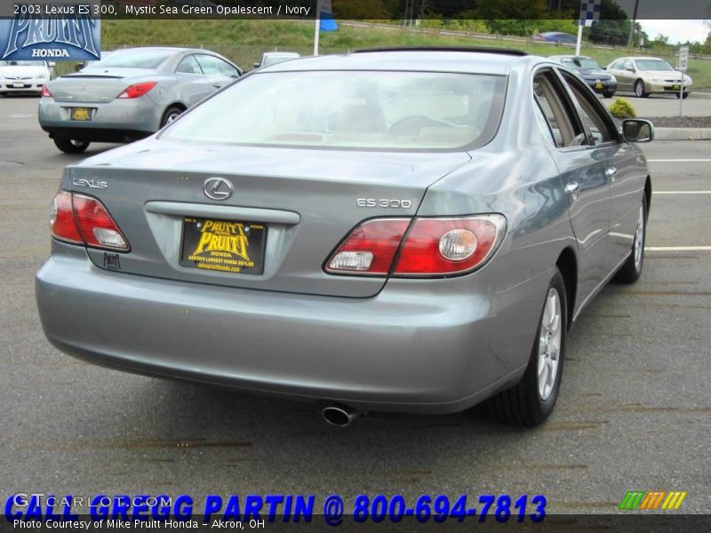 Mystic Sea Green Opalescent / Ivory 2003 Lexus ES 300