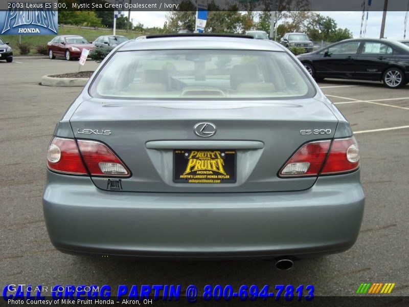 Mystic Sea Green Opalescent / Ivory 2003 Lexus ES 300