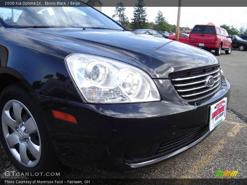Ebony Black / Beige 2008 Kia Optima LX