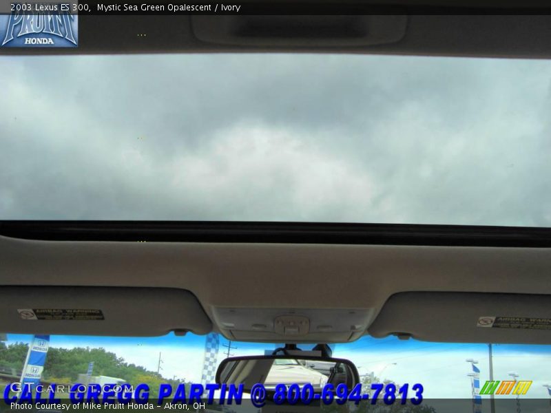 Mystic Sea Green Opalescent / Ivory 2003 Lexus ES 300